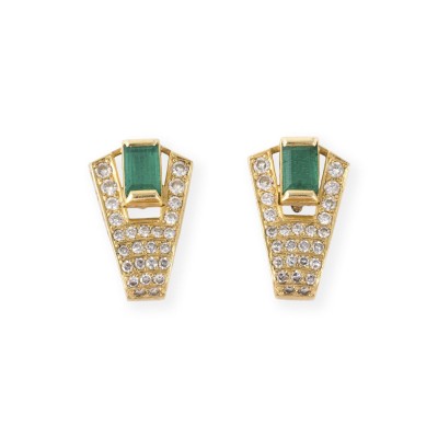 Picture SMARAGD DIAMANT OHRSTECKER