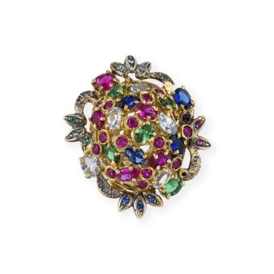 Picture GROßER BUNTER COCKTAIL RING