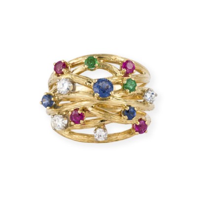 Bild VERFLOCHTENER TUTTI FRUTTI RING