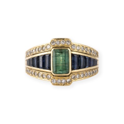 Picture SMARAGD SAPHIR RING