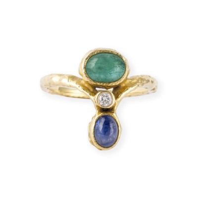 Picture SMARAGD SAPHIR DESIGN RING