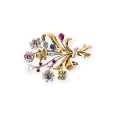Bild BLUMENBOUQUET BROSCHE
