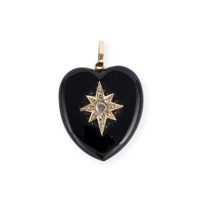 Bild ONYX HERZ MEDAILLON