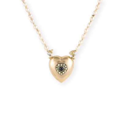 Bild PERLEN COLLIER MIT HERZANHÄNGER