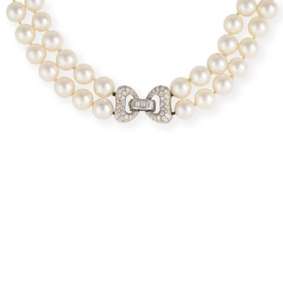 Auction 160<br>2-STRÄNGIGES AKOYA PERLEN COLLIER