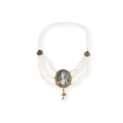Picture HISTORISCHES PERLEN COLLIER 19. JH.