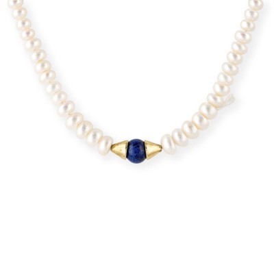 Picture PERLEN LAPIS LAZULI COLLIER