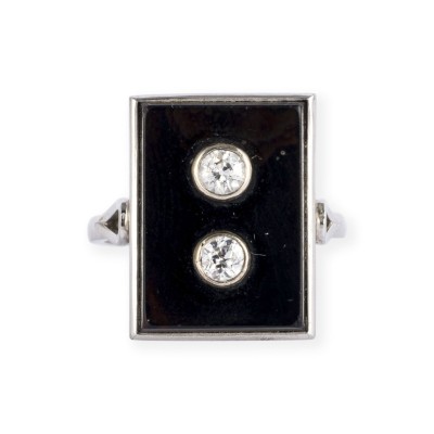 Picture RECHTECKIGER ONYX RING
