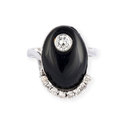 Bild OVALER ART DÉCO ONYX RING