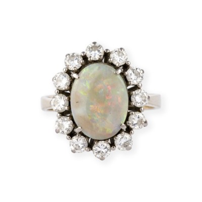 Bild GROßER OPAL HALO RING