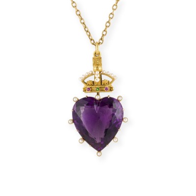 Bild AMETHYST HERZ COLLIER