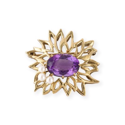 Picture AMETHYST BLÜTEN BROSCHEN