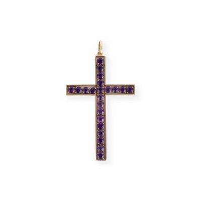 Picture GROßER AMETHYST KREUZ-ANHÄNGER