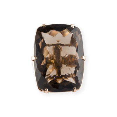 Bild GROßER RAUCHQUARZ COCKTAIL RING