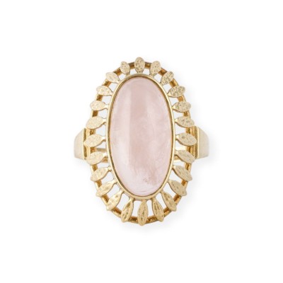 Bild OVALER ROSENQUARZ COCKTAIL RING