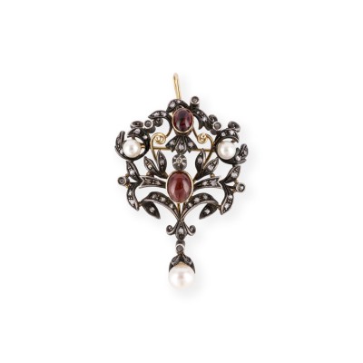 Bild ART NOUVEAU BROSCHEN ANHÄNGER 19. JH.