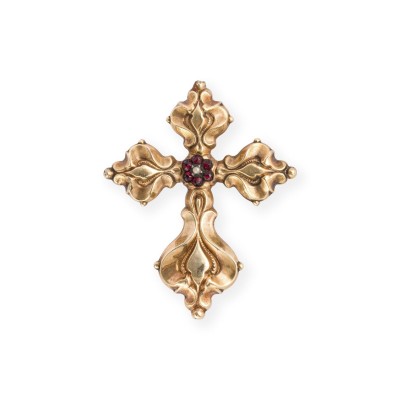 Bild HISTORISCHE KREUZ BROSCHE 19. JH.