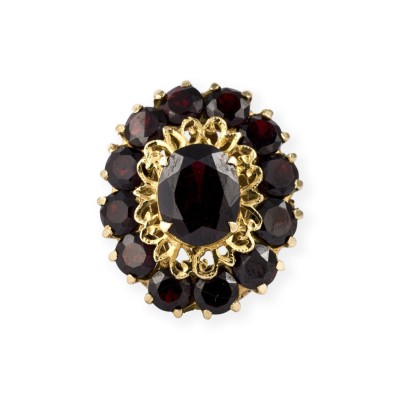 Bild GROßER GRANAT COCKTAIL RING