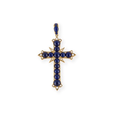 Picture LAPIS LAZULI KREUZ ANHÄNGER
