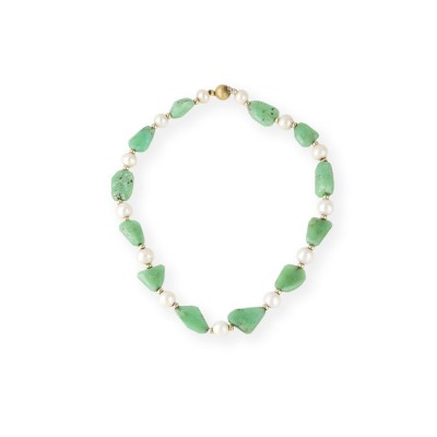 Bild PRASIOLITH PERLEN COLLIER