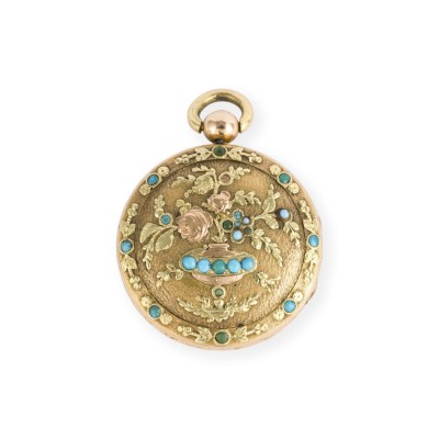 Auktion 160<br>FLORALE TASCHENUHR 19. JH.