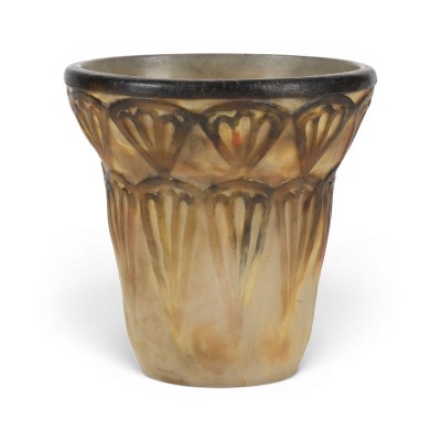 Bild ART-DÉCO VASE MIT PALMBLÄTTERN