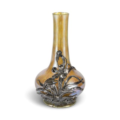Auktion 160<br>JUGENDSTIL-VASE MIT SILBERAUFLAGE