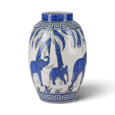 Bild VASE IM ART-DECO-STIL MIT ELEFANTEN