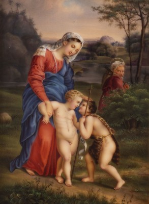 Auction 160<br>PORZELLANBILDPLATTE 'MADONNA DEL PASSEGGIO'