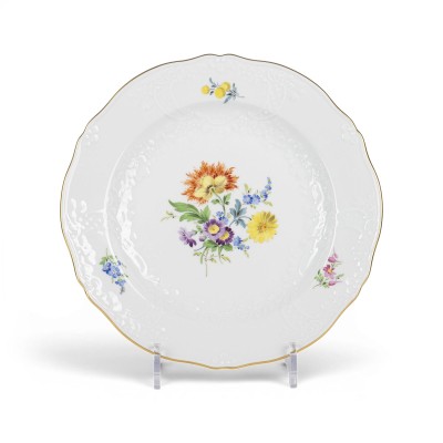 Picture MEISSENER ESSTELLER MIT BLUMENMALEREI