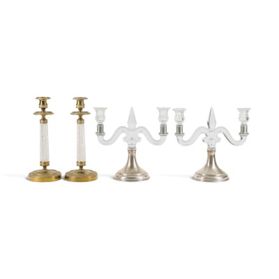 Auction 160<br>ZWEI PAAR TAFELLEUCHTER