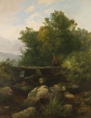Auktion 160<br>WALDBACH MIT STEINBRÜCKE, 1840