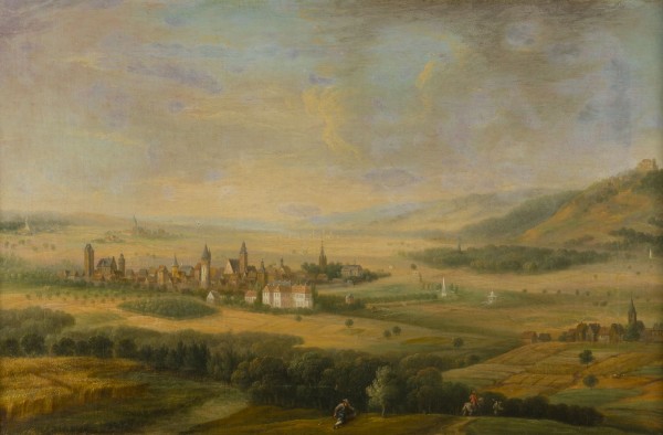 Auktion 160<br>WEITE LANDSCHAFT MIT BLICK AUF MAINZ UND DAS MAINTAL
