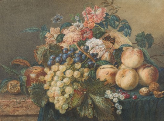 Auktion 160<br>STILLLEBEN MIT BLUMEN UND FRÜCHTEN