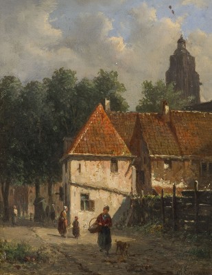Auktion 160<br>HOLLÄNDISCHE STRASSENSZENE IM SOMMER