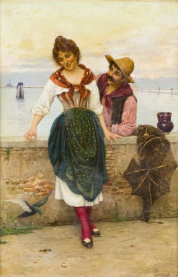 Auktion 160<br>LIEBESPAAR VOR DER VENEZIANISCHEN LAGUNE