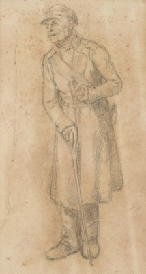 Auktion 160<br>FIGUR EINES ÄLTEREN MANNES IN UNIFORM