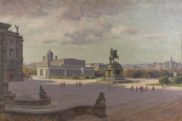 Auktion 160<br>DER HELDENPLATZ IN WIEN MIT PARLAMENT UND RATHAUS