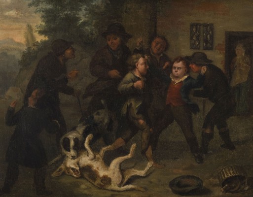 Auktion 160<br>SCHLÄGEREI VOR DEM WIRTSHAUS