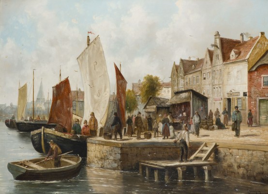 Auktion 160<br>HOLLÄNDISCHE HAFENSZENE