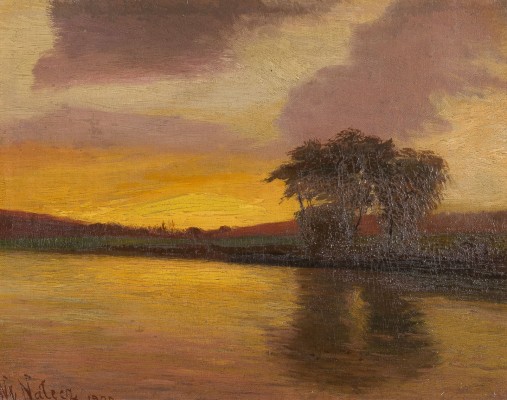 Auction 160<br>SEELANDSCHAFT MIT SONNENUNTERGANG, 1900