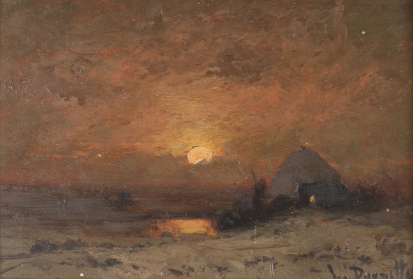 Auction 160<br>ÖLSTUDIE: WINTERLICHER ABEND