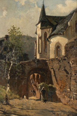 Auktion 160<br>Partie in einem alten Städtchen, 1872