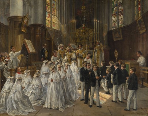 Auktion 160<br>FEIERLICHE KOMMUNION IN DER KIRCHE