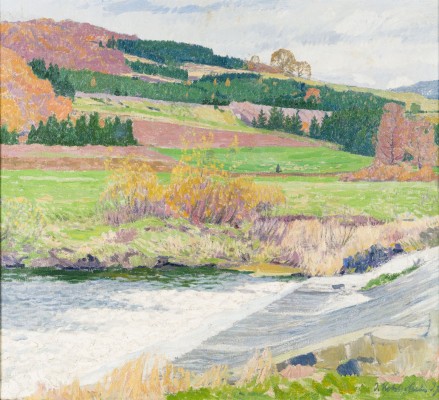 Auktion 160<br>HERBSTLANDSCHAFT MIT FLUSSLAUF