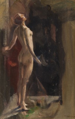 Auction 160<br>ÖLSTUDIE EINES WEIBLICHEN AKTS, 1917