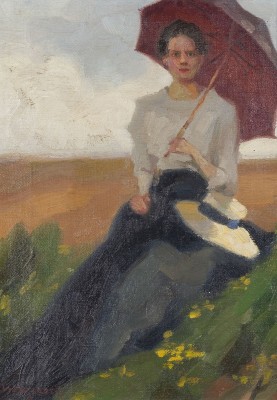 Auction 160<br>JUNGE FRAU MIT SONNENSCHIRM, 1910