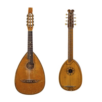 Auktion 160<br>ZWEI SAITENINSTUMENRTE: GITARRENLAUTE UND NEAPOLITANISCHE MUSCHELMANDOLINE
