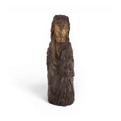 Auction 160<br>ROMANISCHE MADONNA MIT DEM CHRISTUSKIND