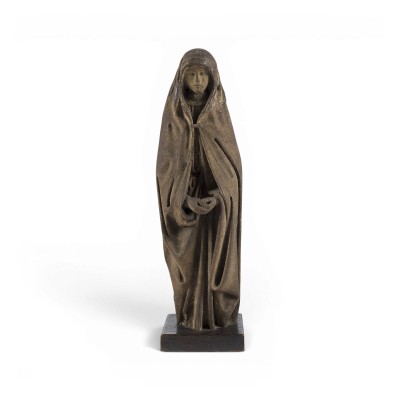 Bild GOTISCHE FIGUR EINER TRAUERNDEN / SCHMERZENSMUTTER